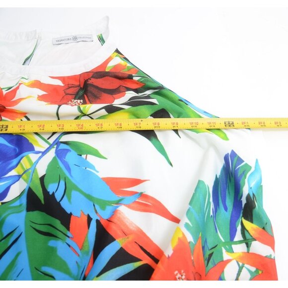 Signature Collection Plus Size 2X Floral Hawaiian Summer Tank Maxi Dress Colorfu - Picture 8 of 10